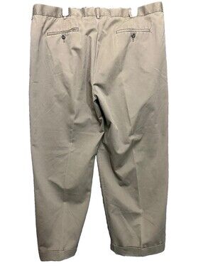 Men’s AXIST Khaki Dress Pants 44x30 Flat Front